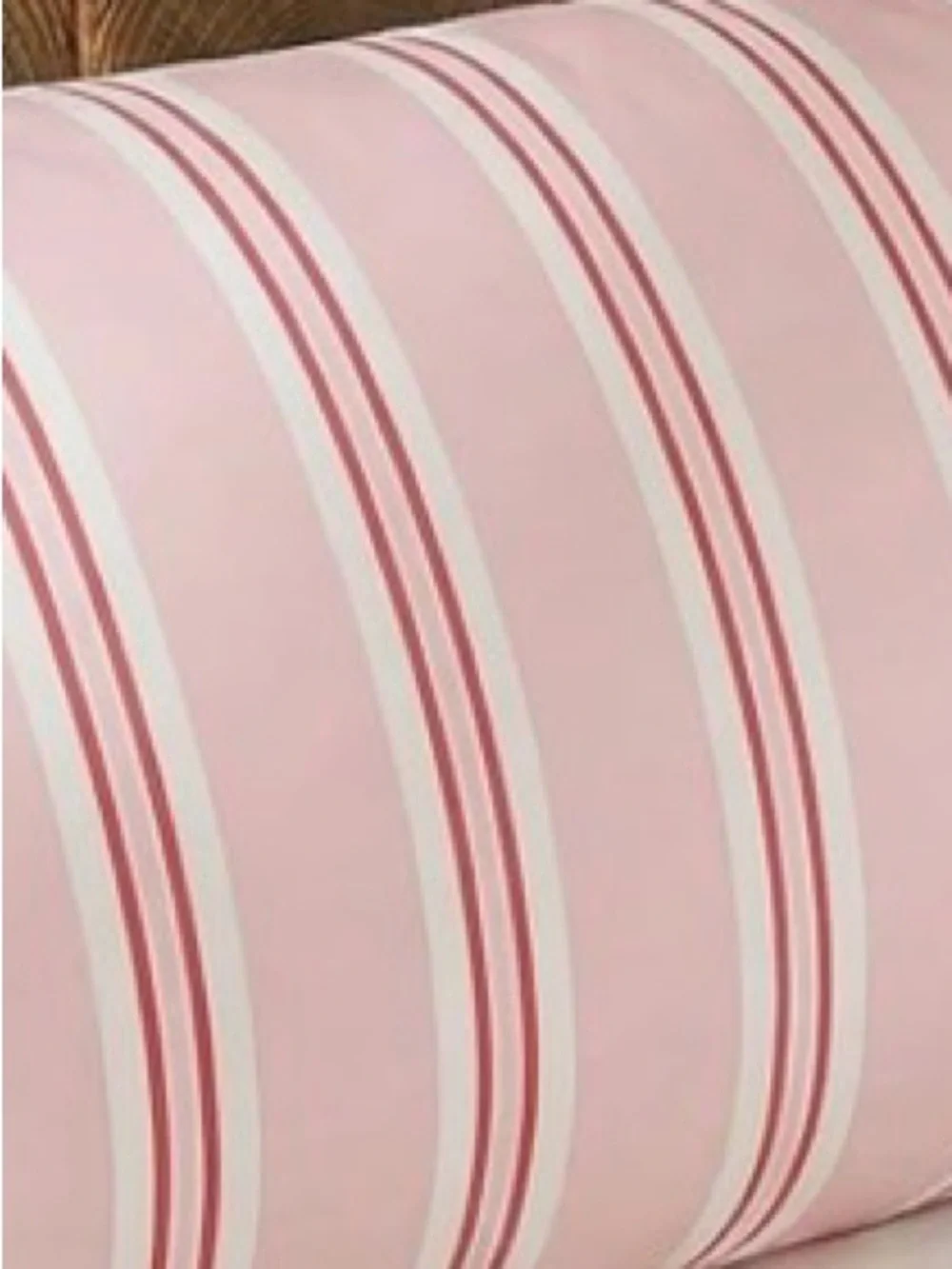 Body Pillow Cover 100% Cotton - RIBBON STRIPE PINK 20x54”